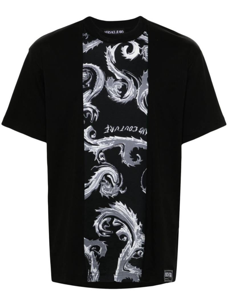 Versace Jeans Couture Barocco-print cotton T-shirt - Black von Versace Jeans Couture