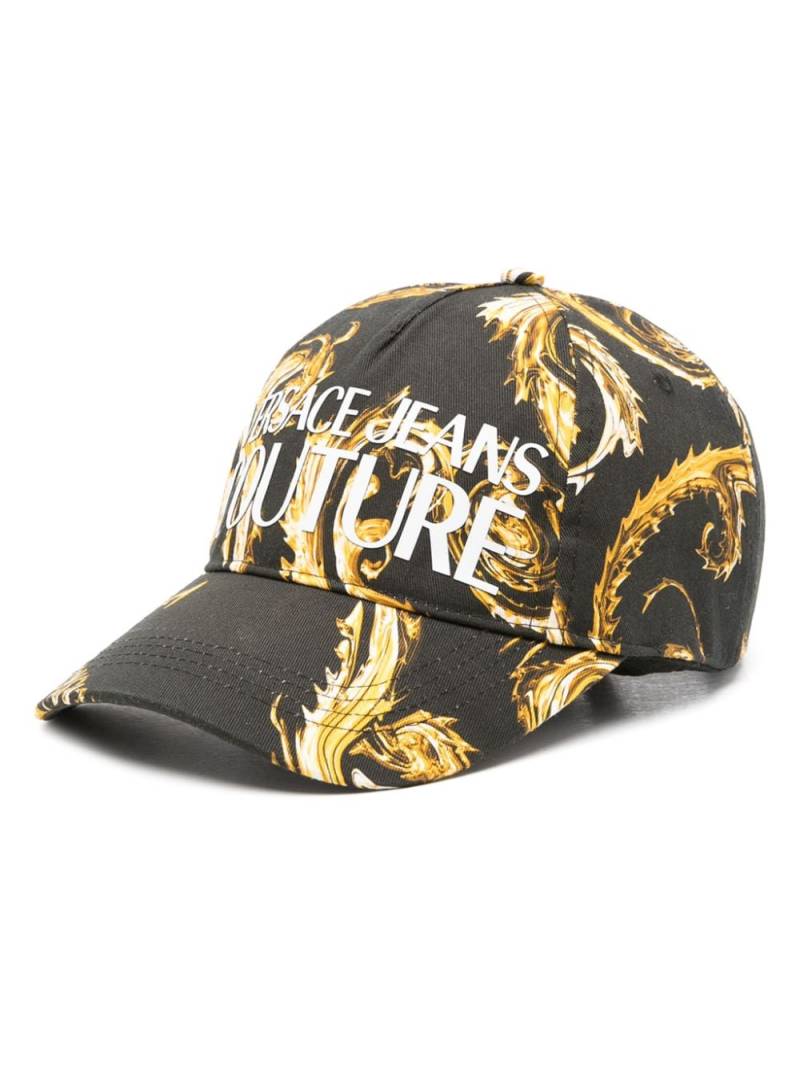 Versace Jeans Couture Barocco-print cotton baseball cap - Black von Versace Jeans Couture