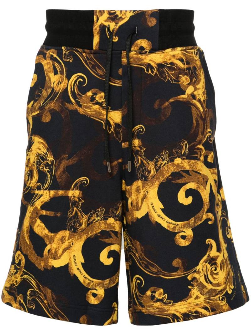 Versace Jeans Couture Barocco-print cotton track shorts - Black von Versace Jeans Couture