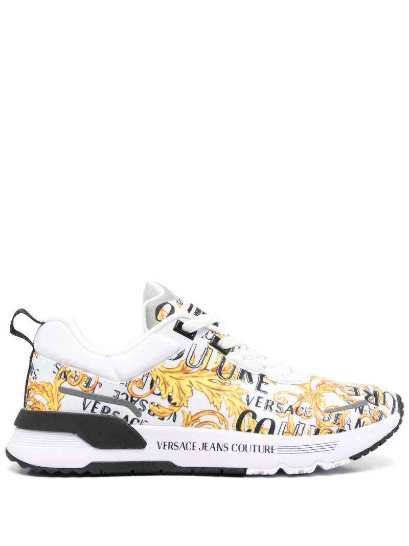 Versace Jeans Couture Barocco-print lace-up sneakers - White von Versace Jeans Couture