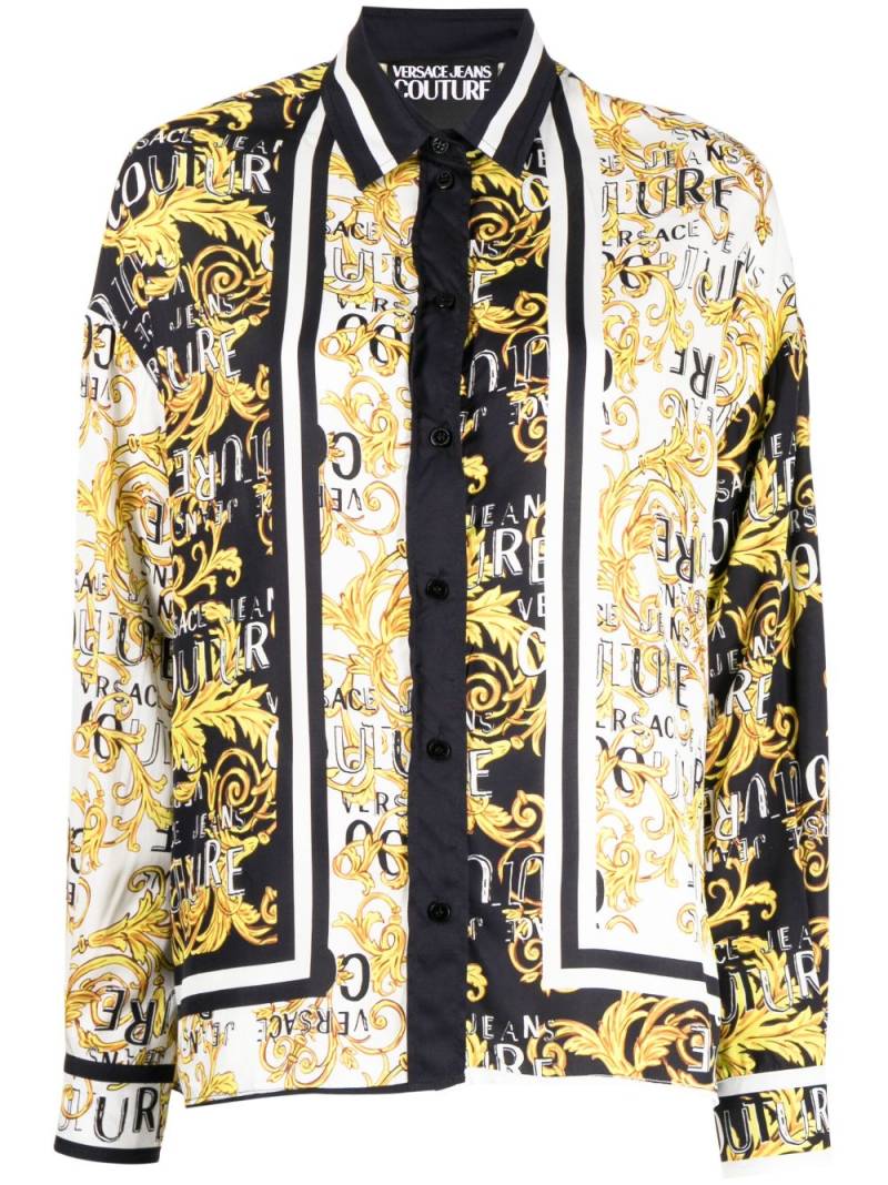 Versace Jeans Couture Barocco-print long-sleeve shirt - Black von Versace Jeans Couture