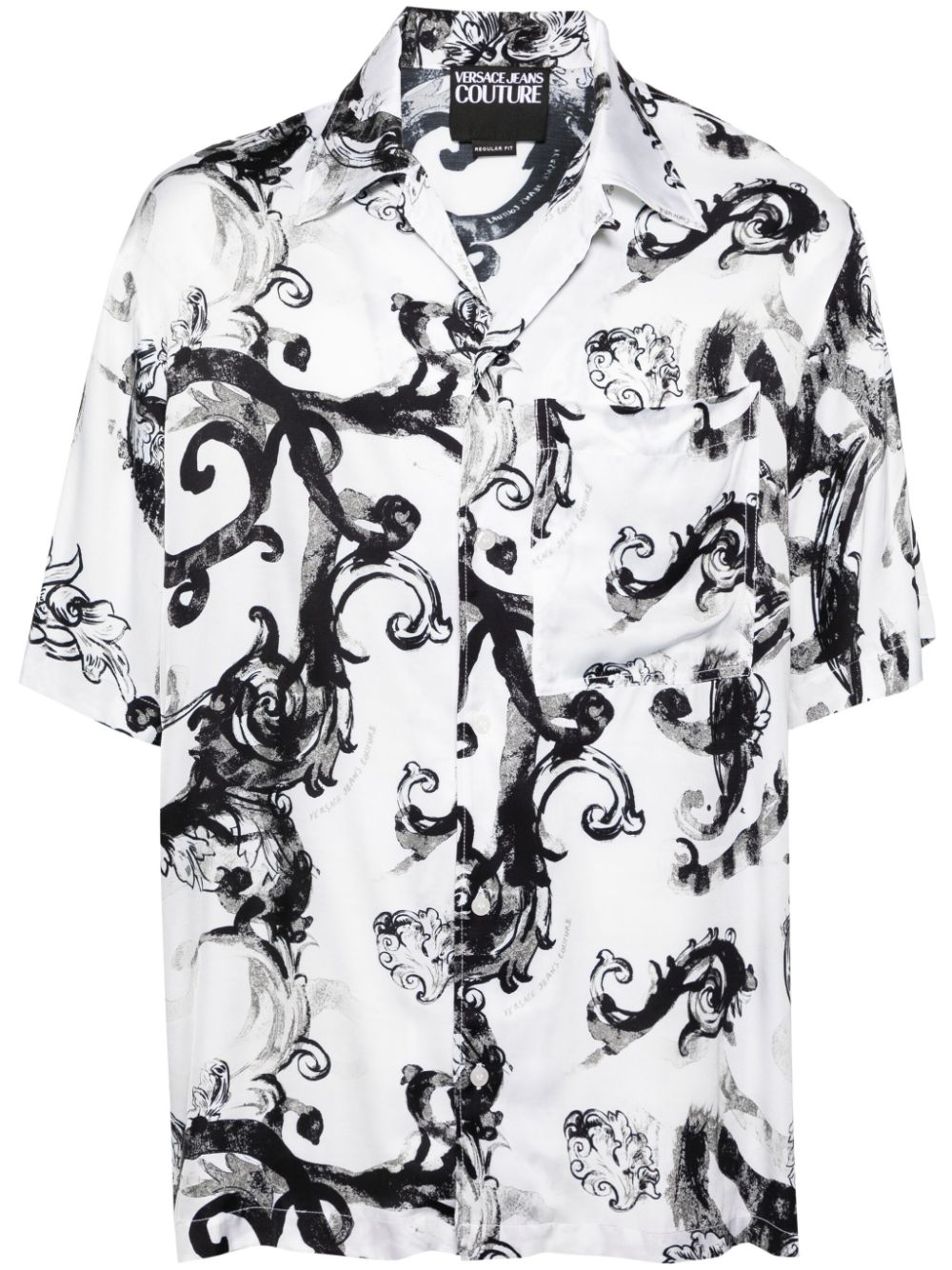 Versace Jeans Couture Barocco-print short-sleeve shirt - White von Versace Jeans Couture