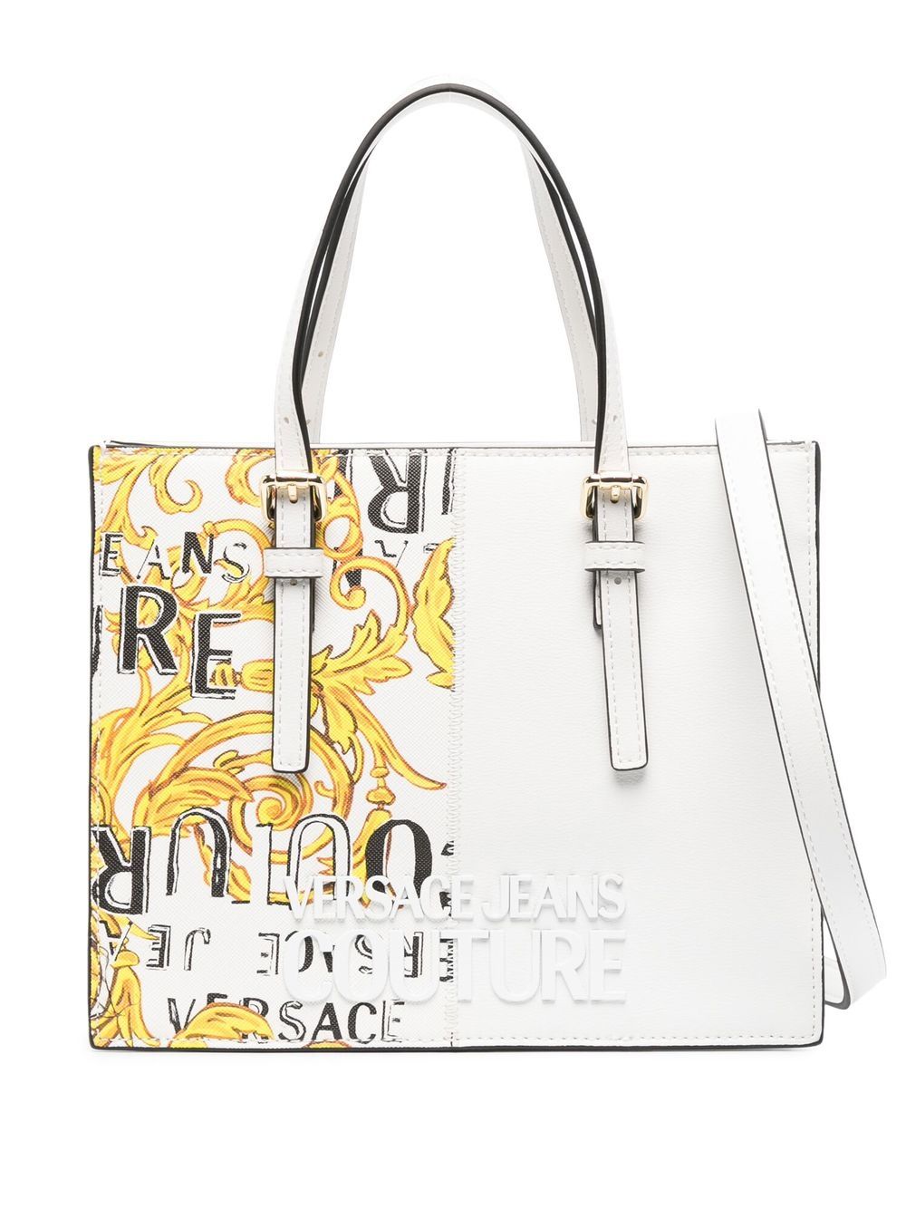 Versace Jeans Couture Barocco print tote bag - White von Versace Jeans Couture