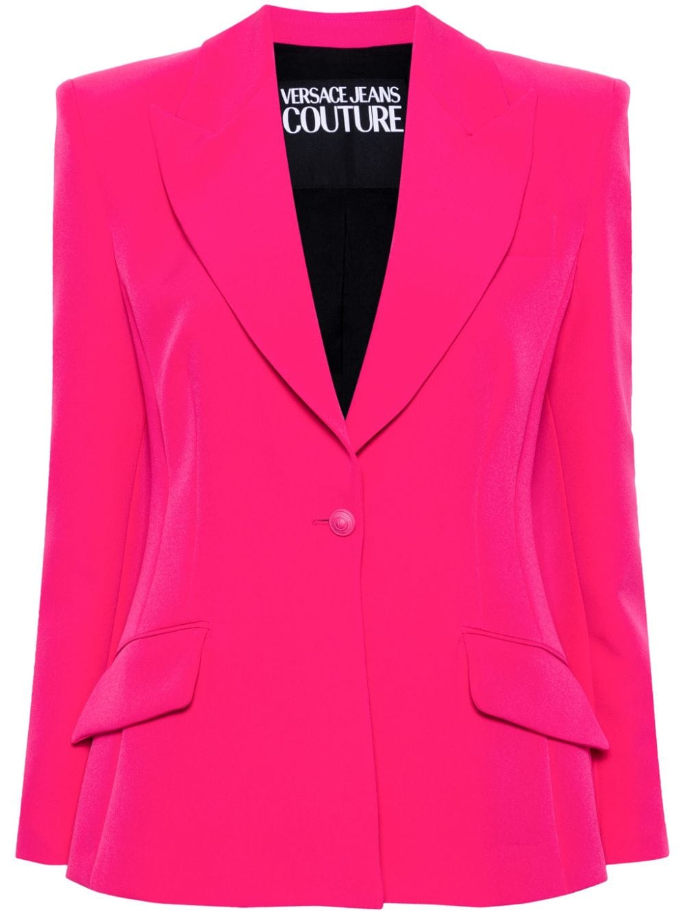 Versace Jeans Couture Baroque-buckle cady blazer - Pink von Versace Jeans Couture