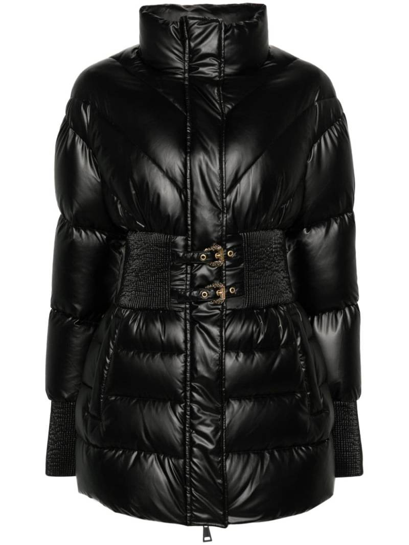 Versace Jeans Couture Baroque-buckle padded jacket - Black von Versace Jeans Couture