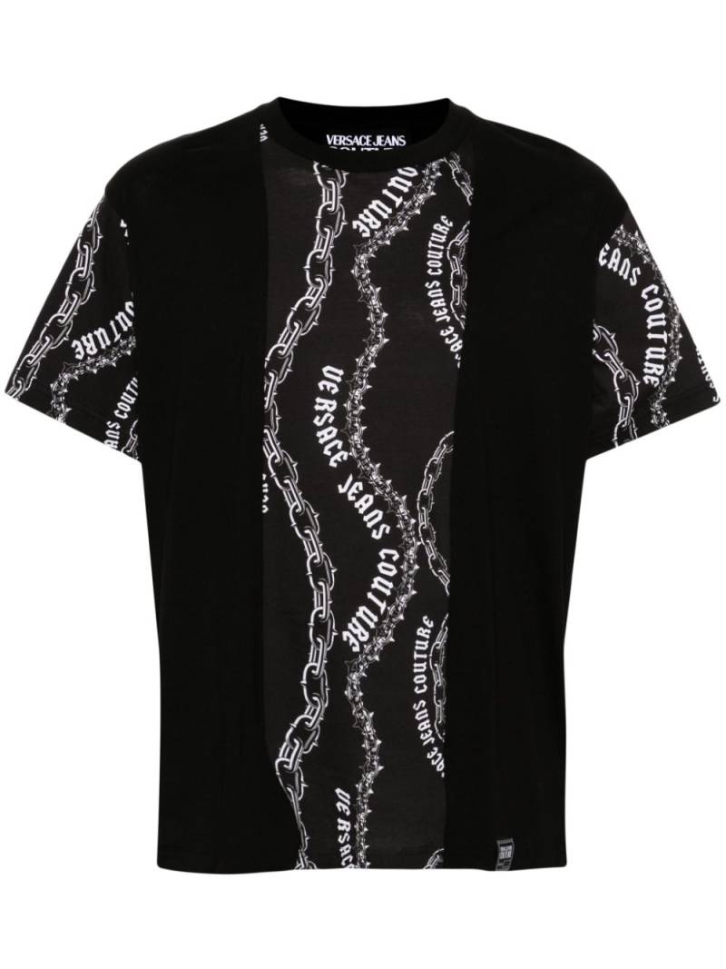 Versace Jeans Couture Chain Couture cotton T-shirt - Black von Versace Jeans Couture