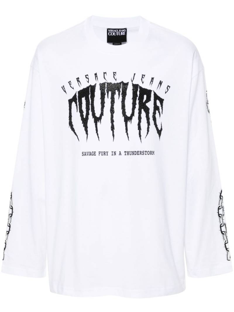 Versace Jeans Couture Chain Couture cotton T-shirt - White von Versace Jeans Couture