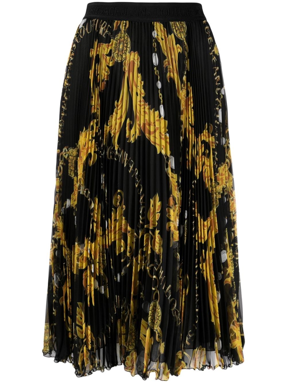 Versace Jeans Couture Chain Couture midi skirt - Black von Versace Jeans Couture