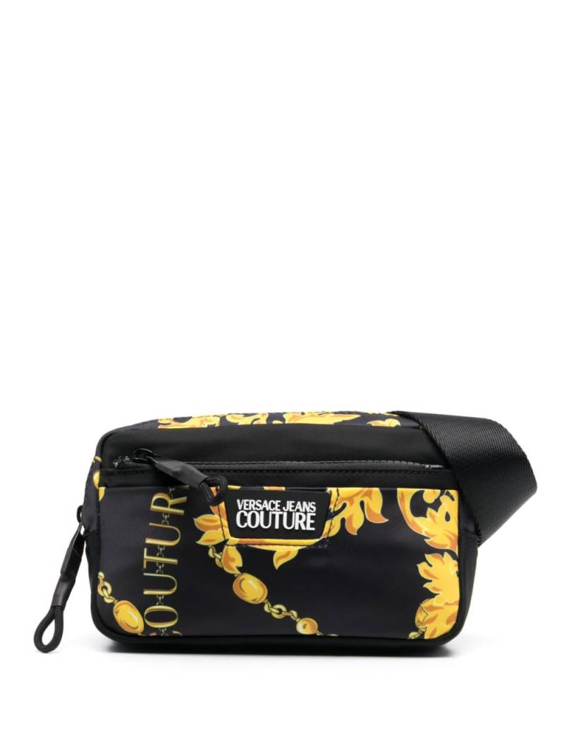 Versace Jeans Couture Chain Couture-print belt bag - Black von Versace Jeans Couture