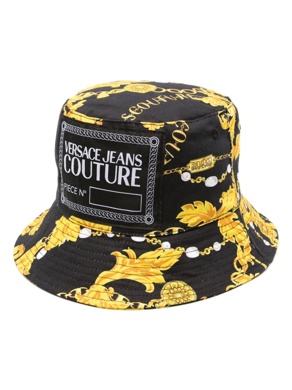 Versace Jeans Couture Chain Couture-print bucket hat - Black von Versace Jeans Couture