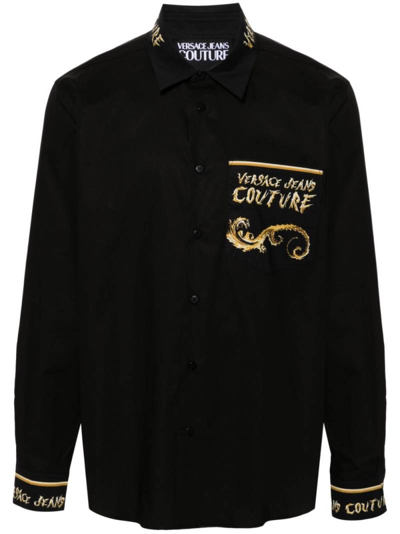 Versace Jeans Couture Chrome Couture-print shirt - Black von Versace Jeans Couture