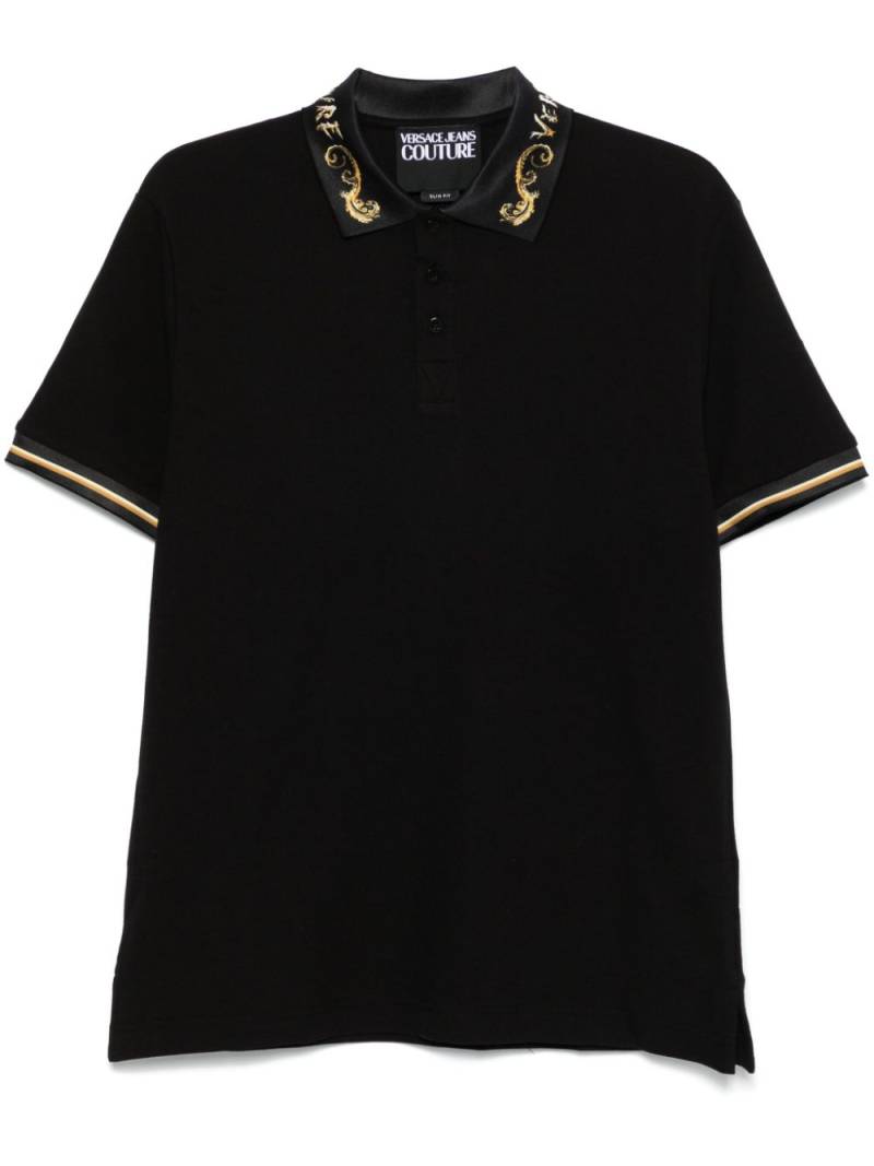 Versace Jeans Couture Chromo Couture polo shirt - Black von Versace Jeans Couture