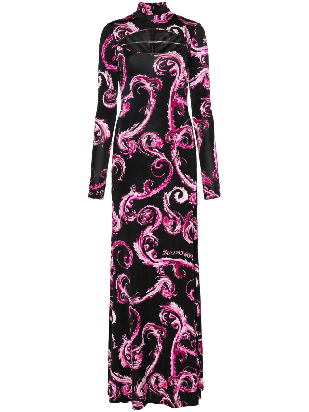 Versace Jeans Couture Chromo Couture print dress - Black von Versace Jeans Couture