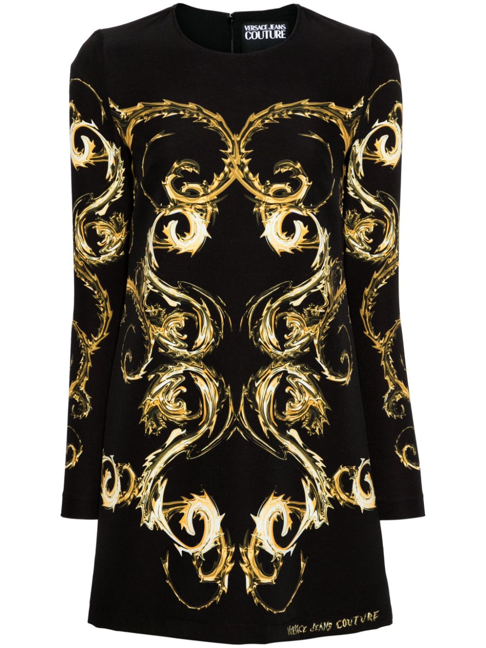 Versace Jeans Couture Chromo Couture-print mini dress - Black von Versace Jeans Couture
