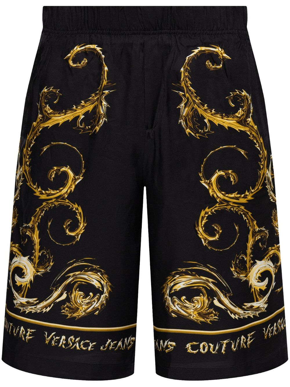 Versace Jeans Couture Chromo Couture-print shorts - Black von Versace Jeans Couture