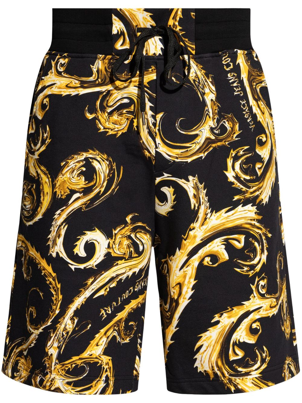 Versace Jeans Couture Chromo Couture-print shorts - Black von Versace Jeans Couture