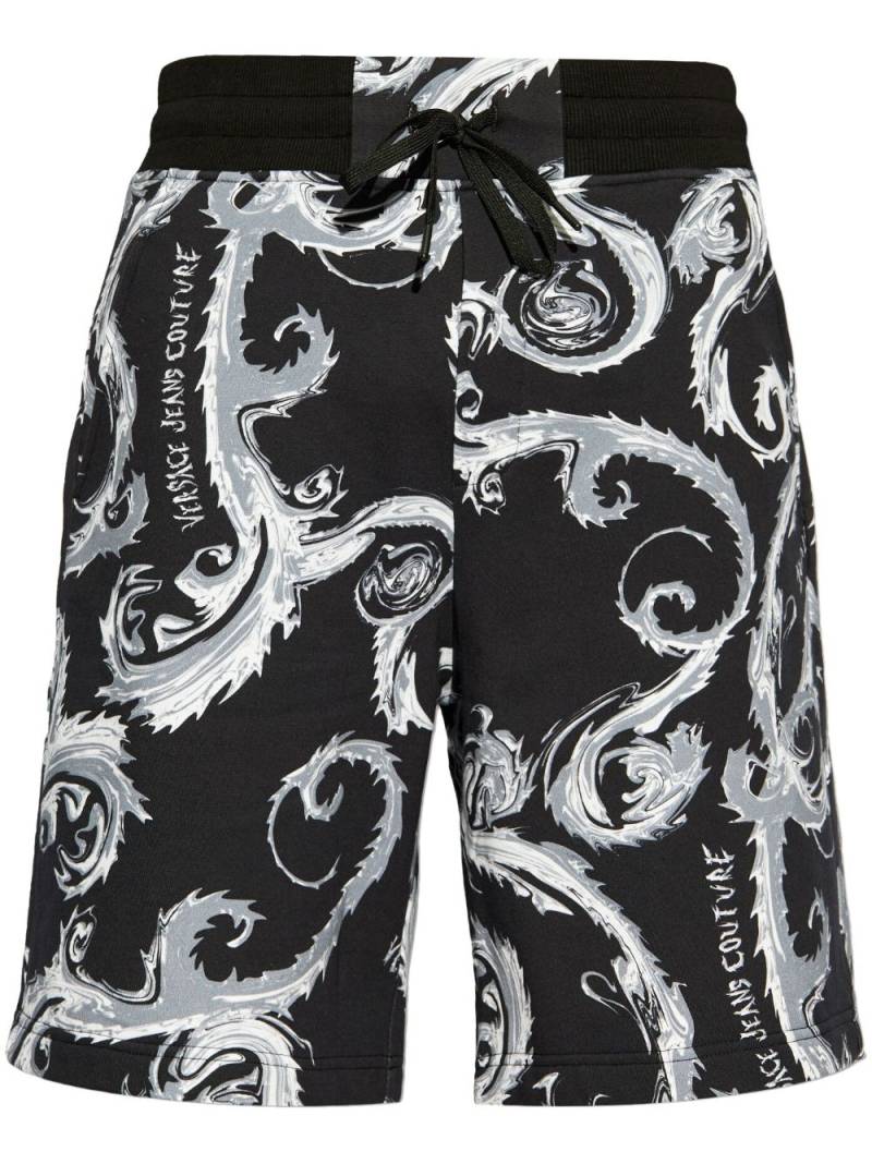 Versace Jeans Couture Chromo Couture-print shorts - Black von Versace Jeans Couture