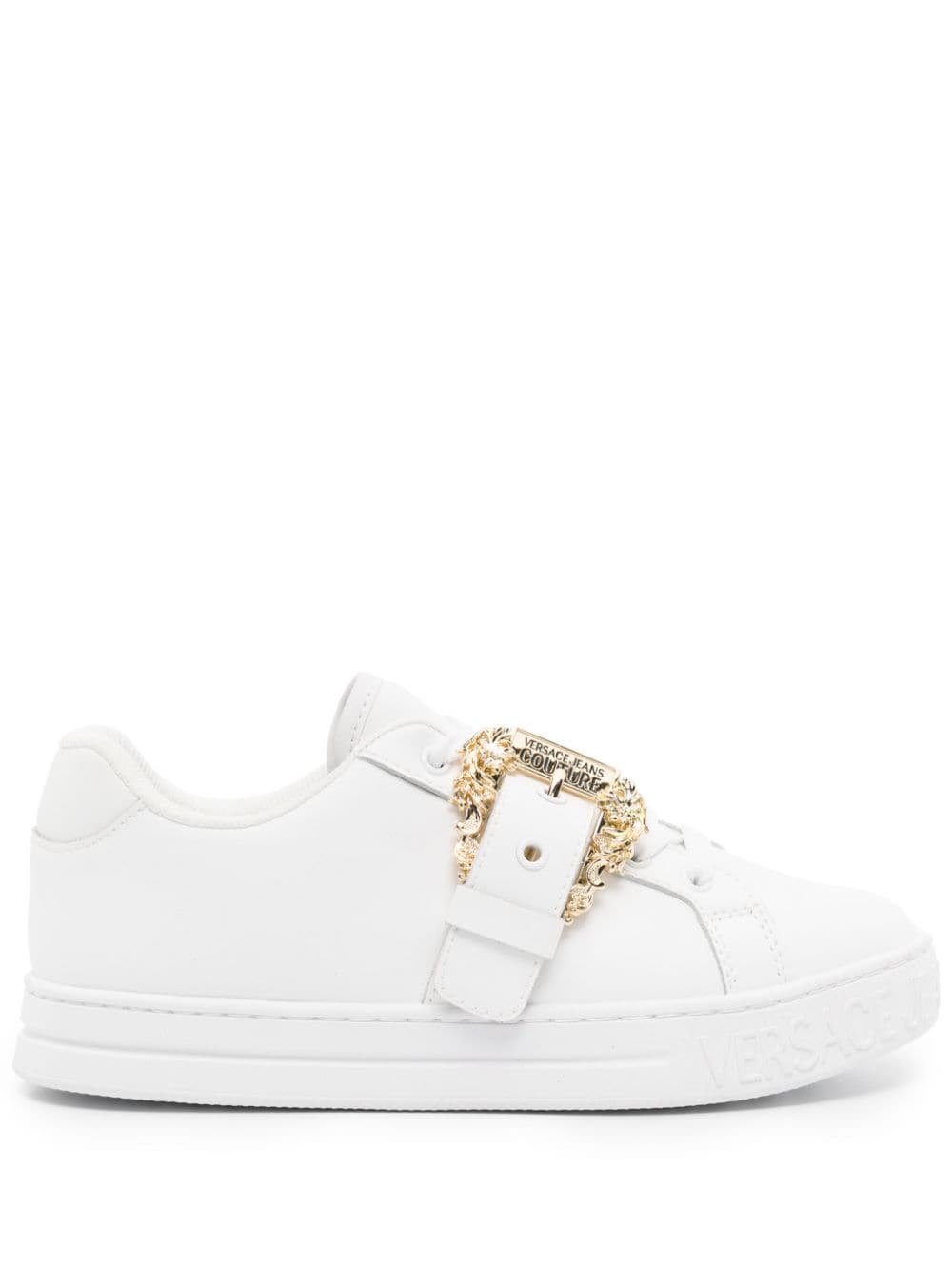 Versace Jeans Couture Court 88 leather sneakers - White von Versace Jeans Couture