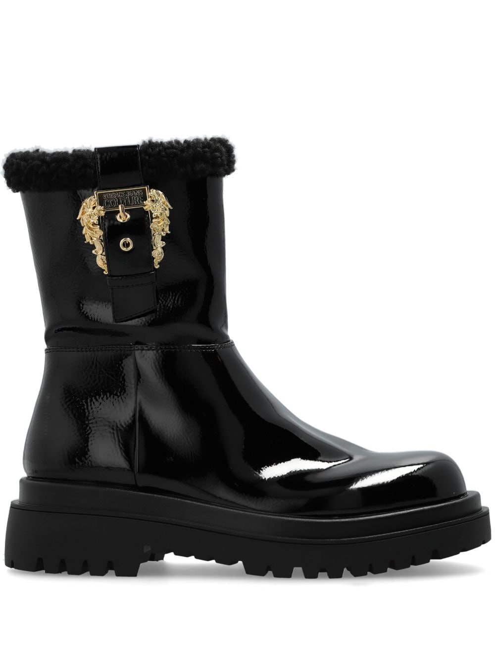 Versace Jeans Couture Drew baroque buckle boots - Black von Versace Jeans Couture