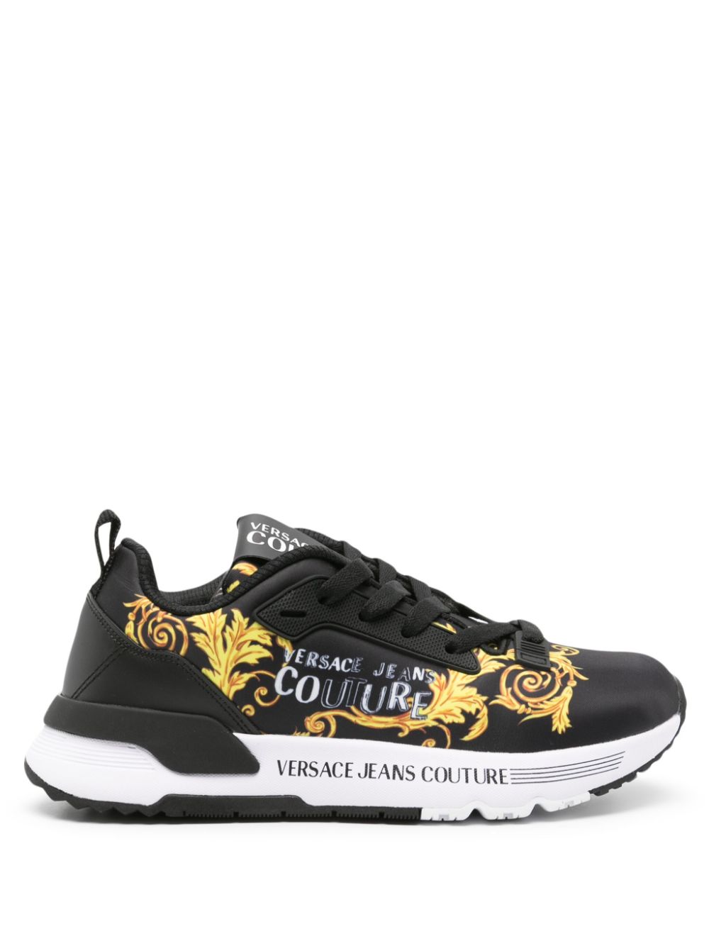 Versace Jeans Couture Dynamic Barocco-print sneakers - Black von Versace Jeans Couture