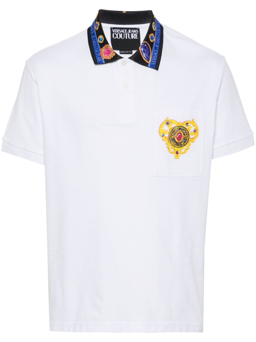 Versace Jeans Couture Heart Couture polo shirt - White von Versace Jeans Couture