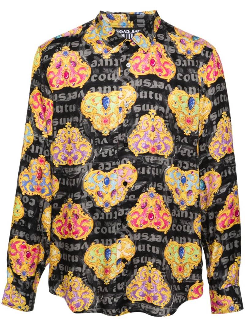 Versace Jeans Couture Heart Couture-print shirt - Black von Versace Jeans Couture