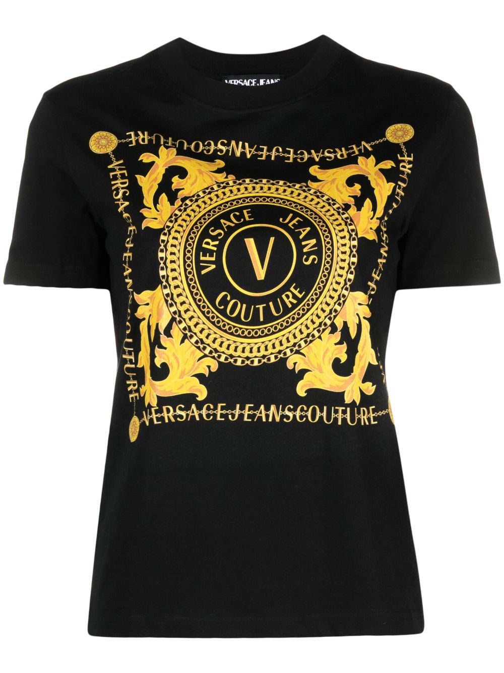 Versace Jeans Couture Logo Couture print T-shirt - Black von Versace Jeans Couture