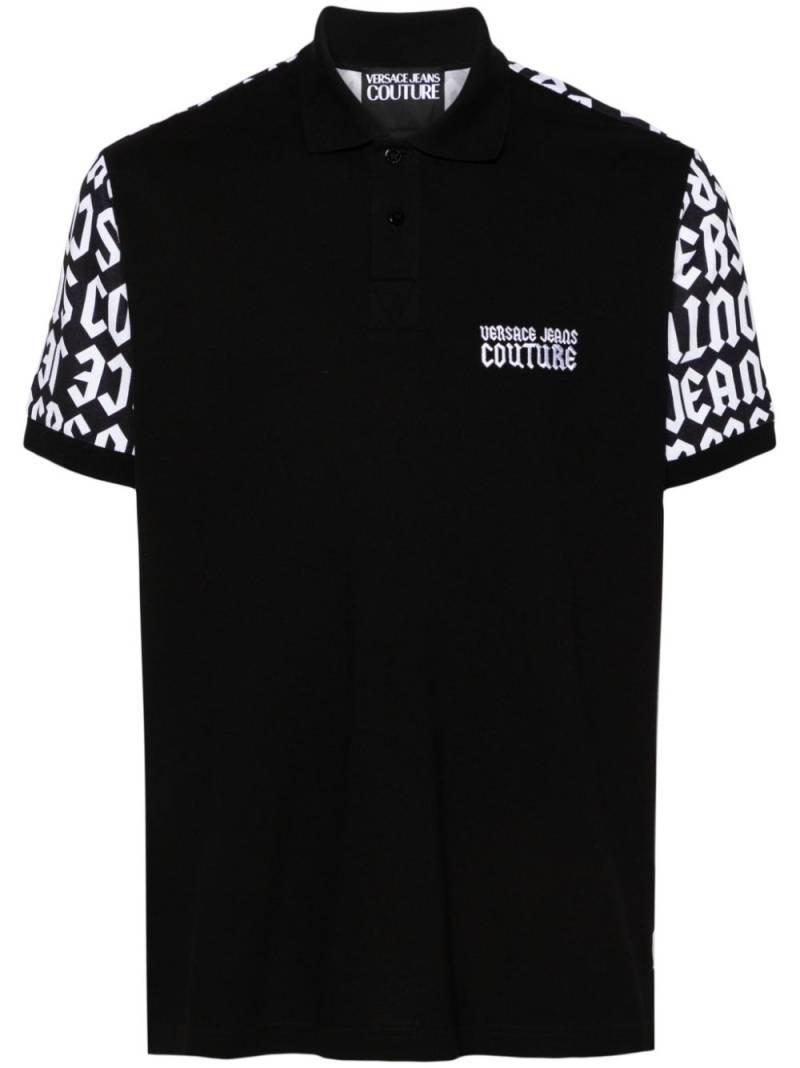 Versace Jeans Couture Logomania cotton polo shirt - Black von Versace Jeans Couture