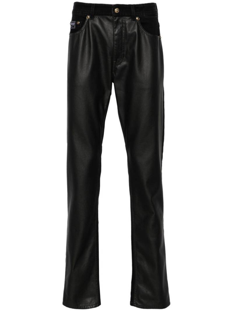 Versace Jeans Couture Milano slim-leg panelled jeans - Black von Versace Jeans Couture