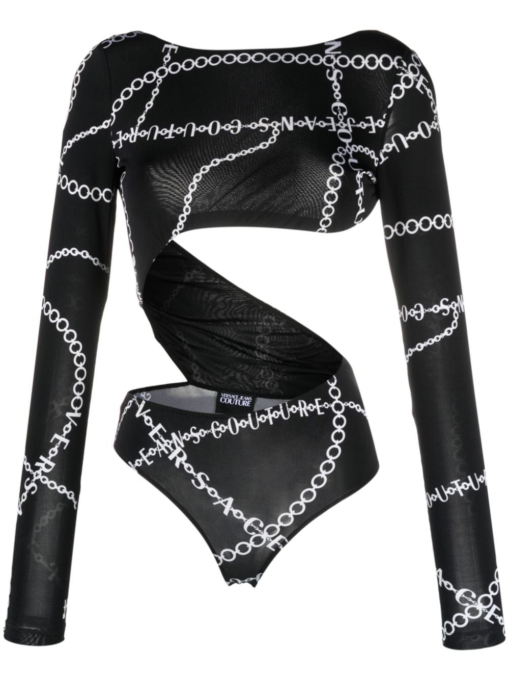Versace Jeans Couture Necklace-print cut-out body - Black von Versace Jeans Couture
