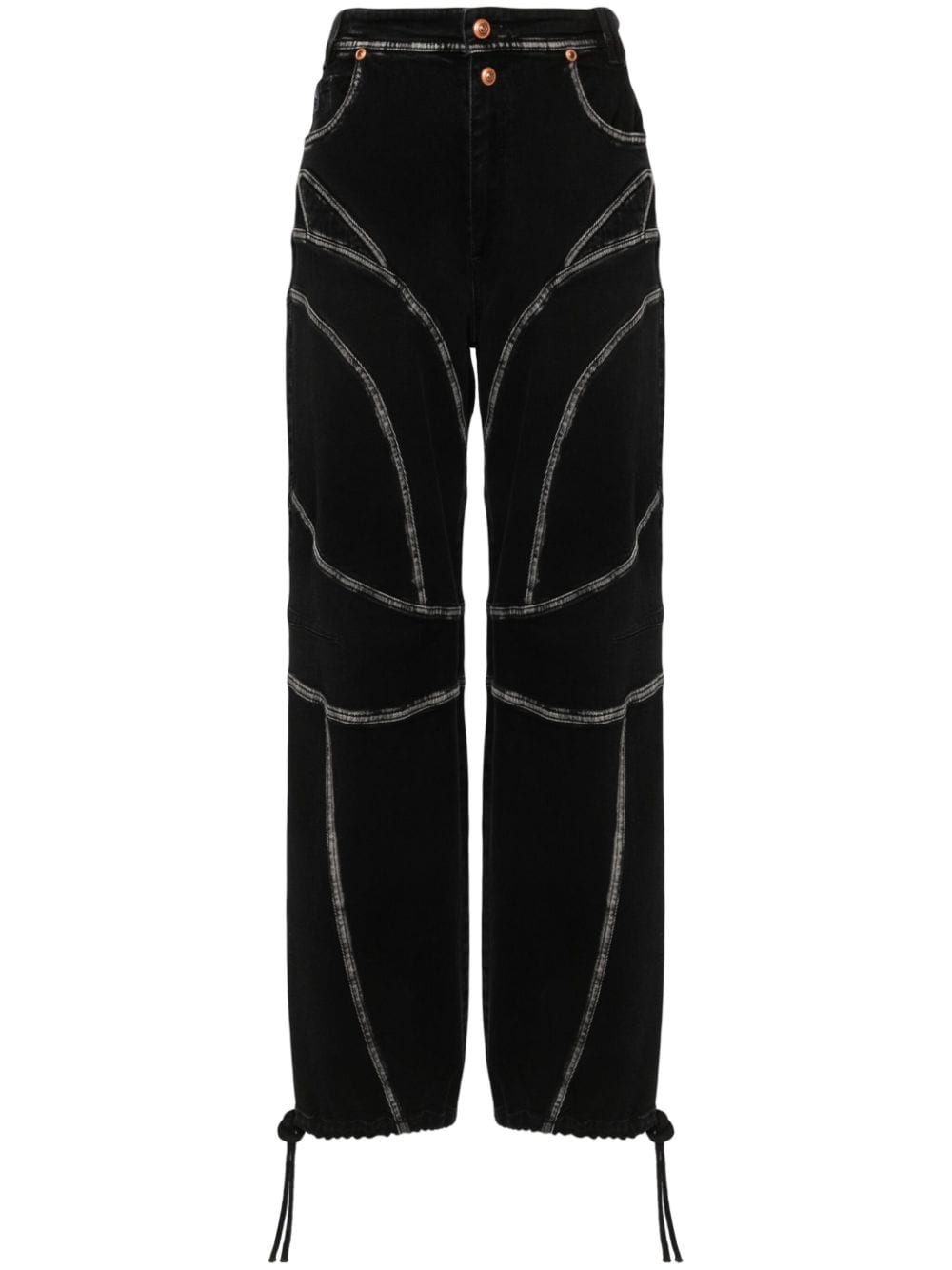 Versace Jeans Couture Piece Number straight-leg jeans - Black von Versace Jeans Couture