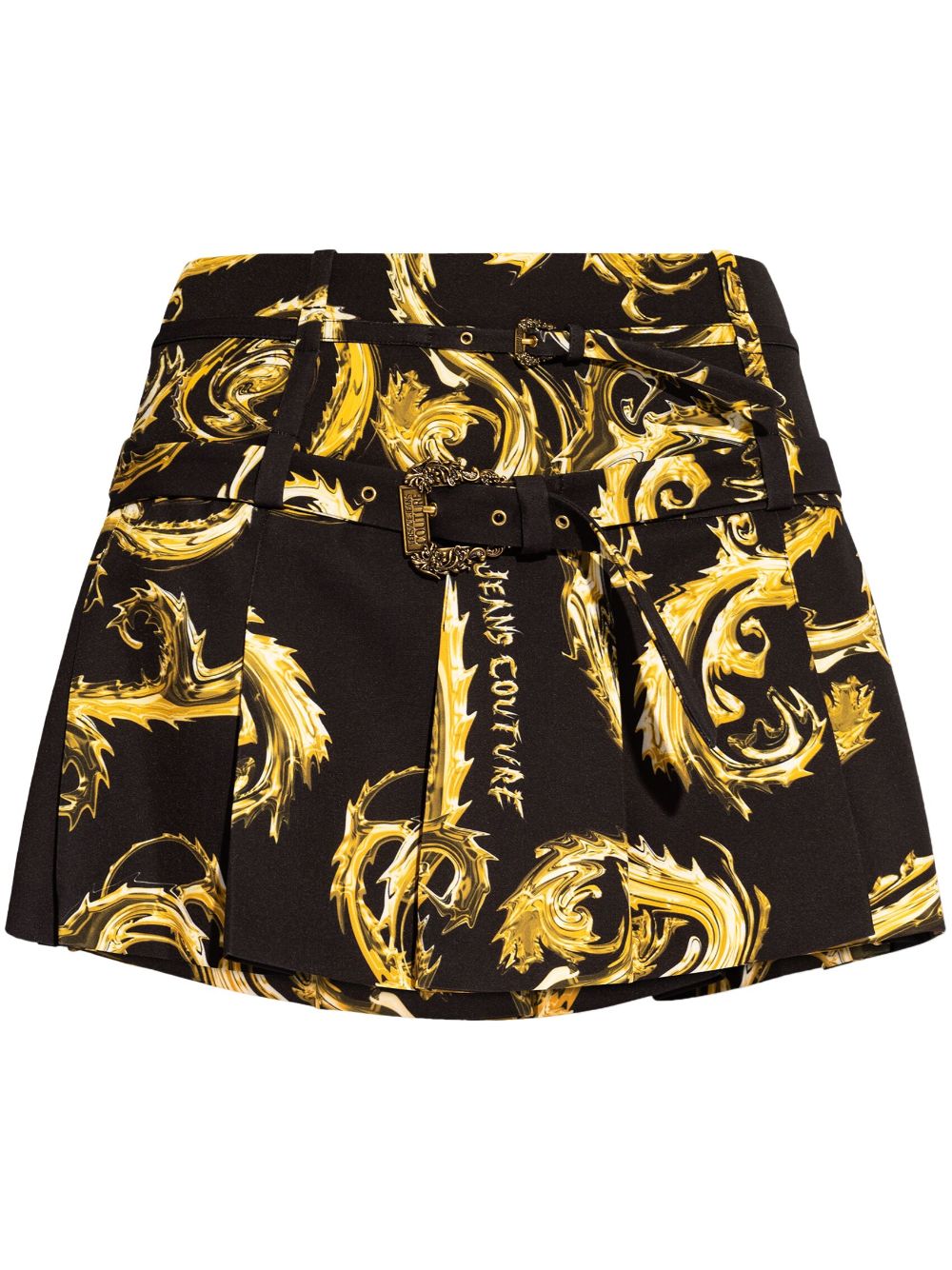 Versace Jeans Couture Pleated Skirt - Black von Versace Jeans Couture