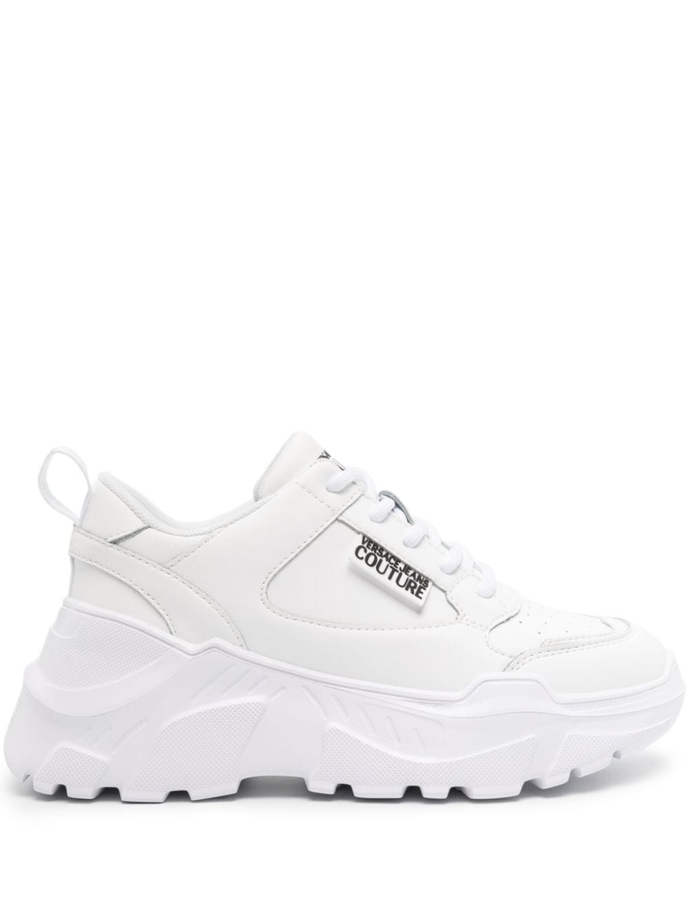 Versace Jeans Couture Speedtrack leather sneakers - White von Versace Jeans Couture