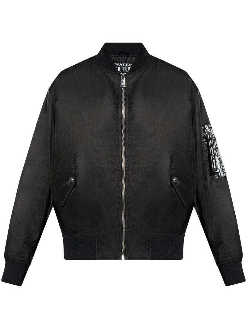 Versace Jeans Couture Striped bomber jacket - Black von Versace Jeans Couture