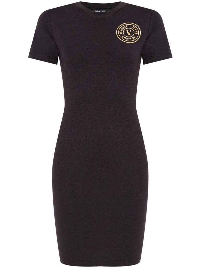 Versace Jeans Couture V-Emblem T-shirt dress - Black von Versace Jeans Couture