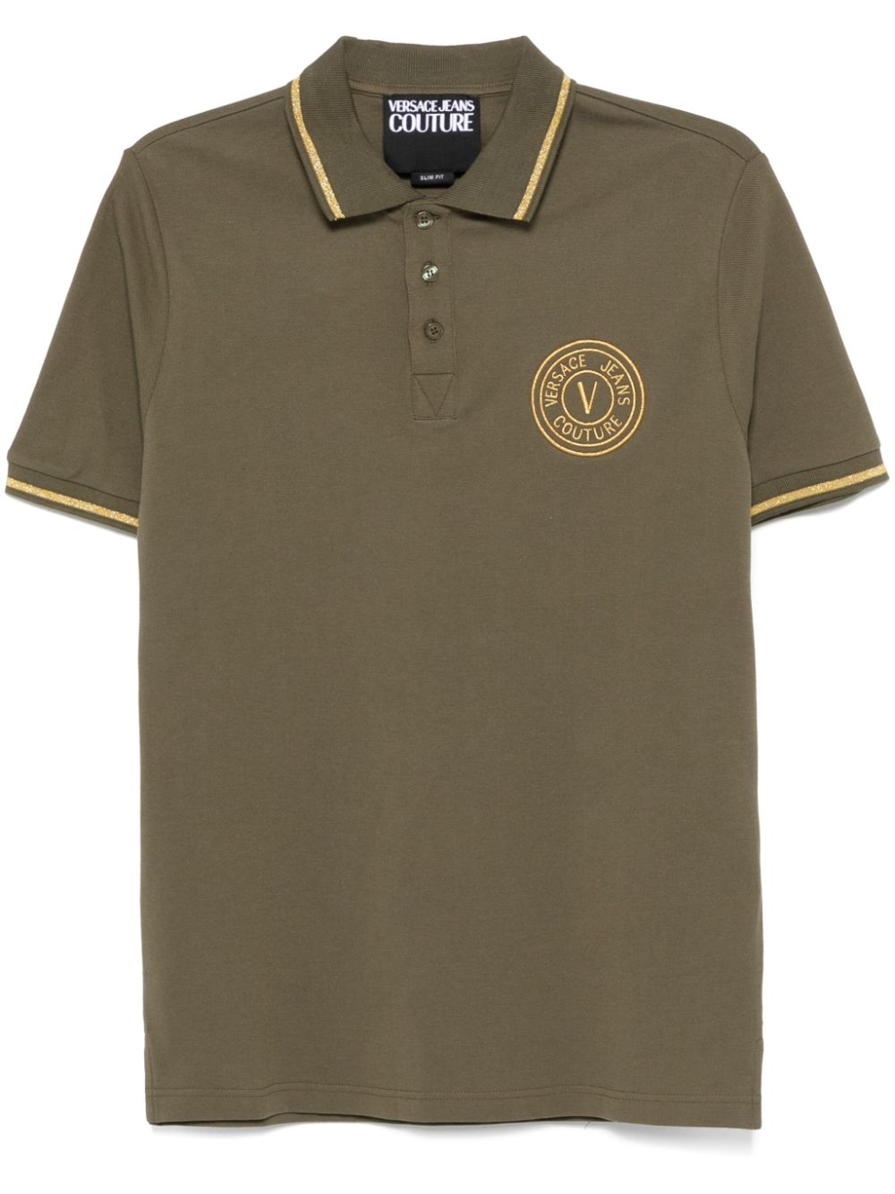 Versace Jeans Couture V-Emblem polo shirt - Green von Versace Jeans Couture