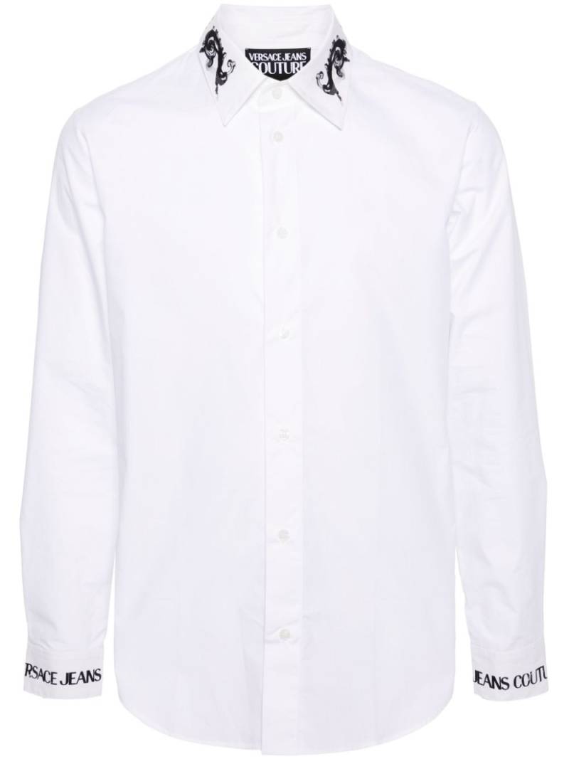 Versace Jeans Couture Watercolour Couture cotton shirt - White von Versace Jeans Couture