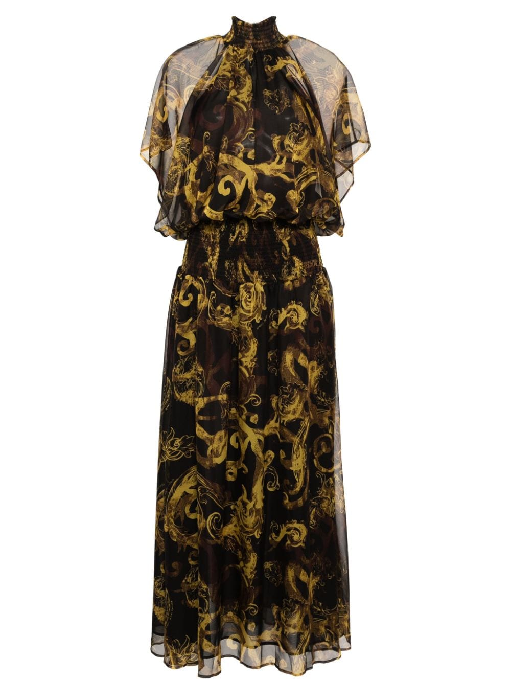 Versace Jeans Couture Watercolour Couture-print maxi dress - Black von Versace Jeans Couture