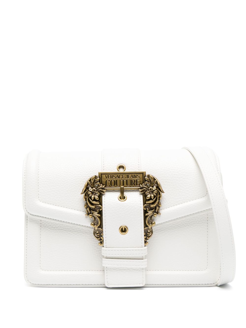 Versace Jeans Couture baroque-buckle satchel bag - White von Versace Jeans Couture