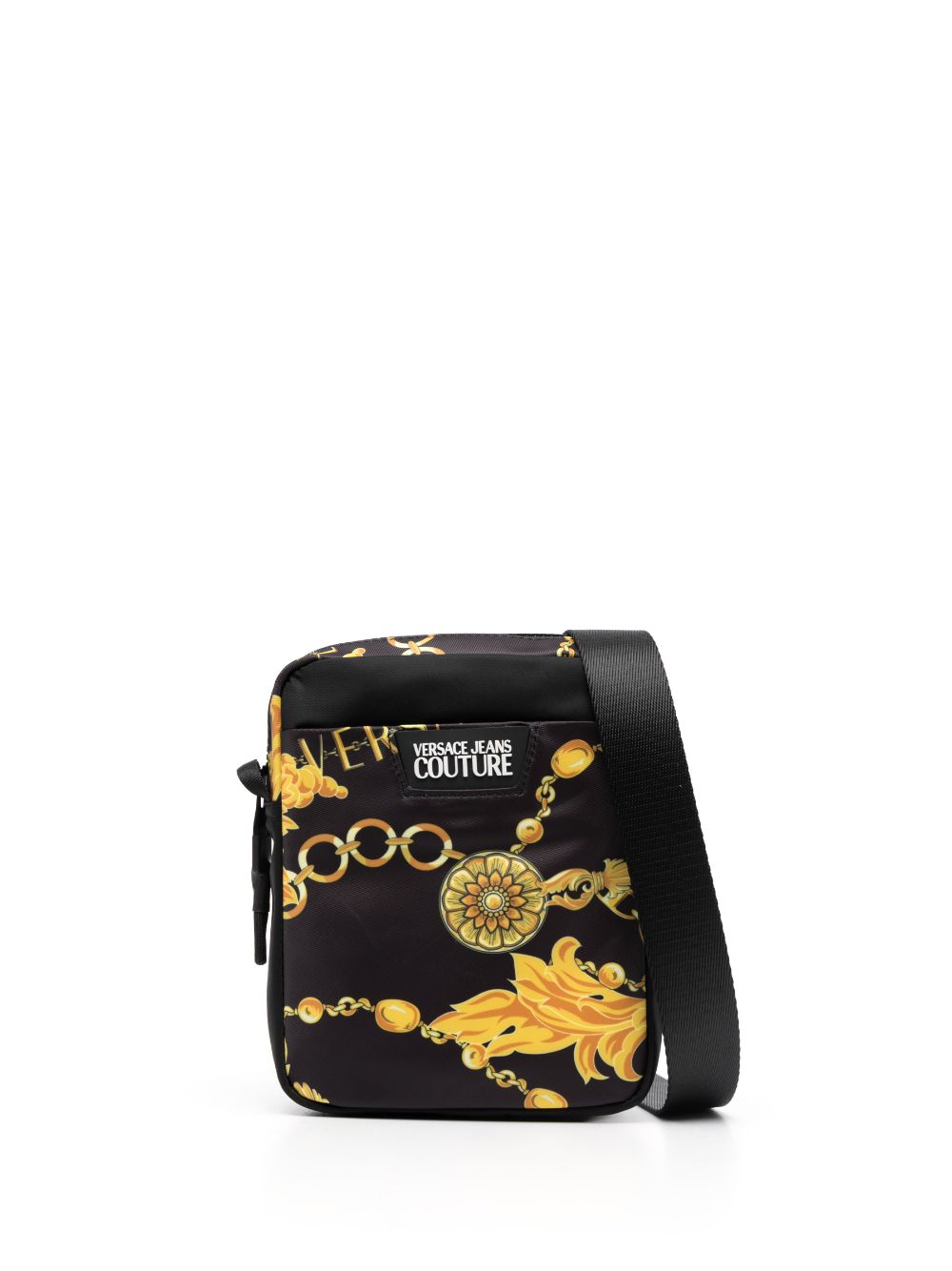 Versace Jeans Couture baroque-pattern print shoulder bag - Black von Versace Jeans Couture