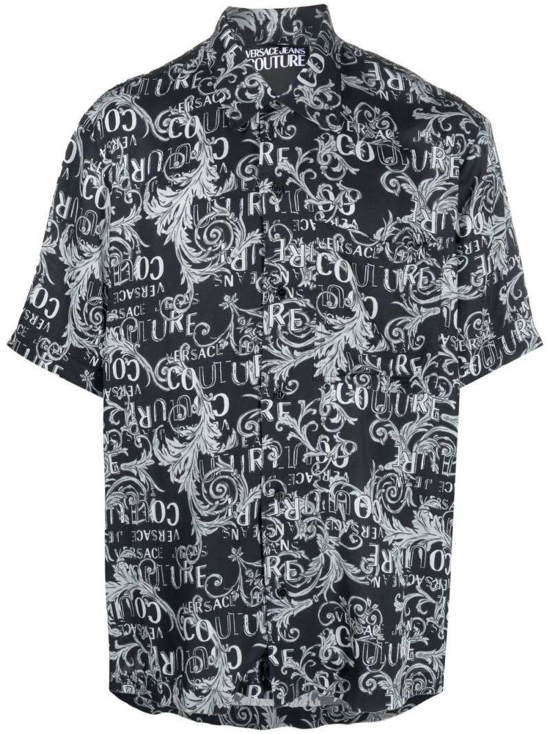 Versace Jeans Couture baroque-print short-sleeve shirt - Black von Versace Jeans Couture