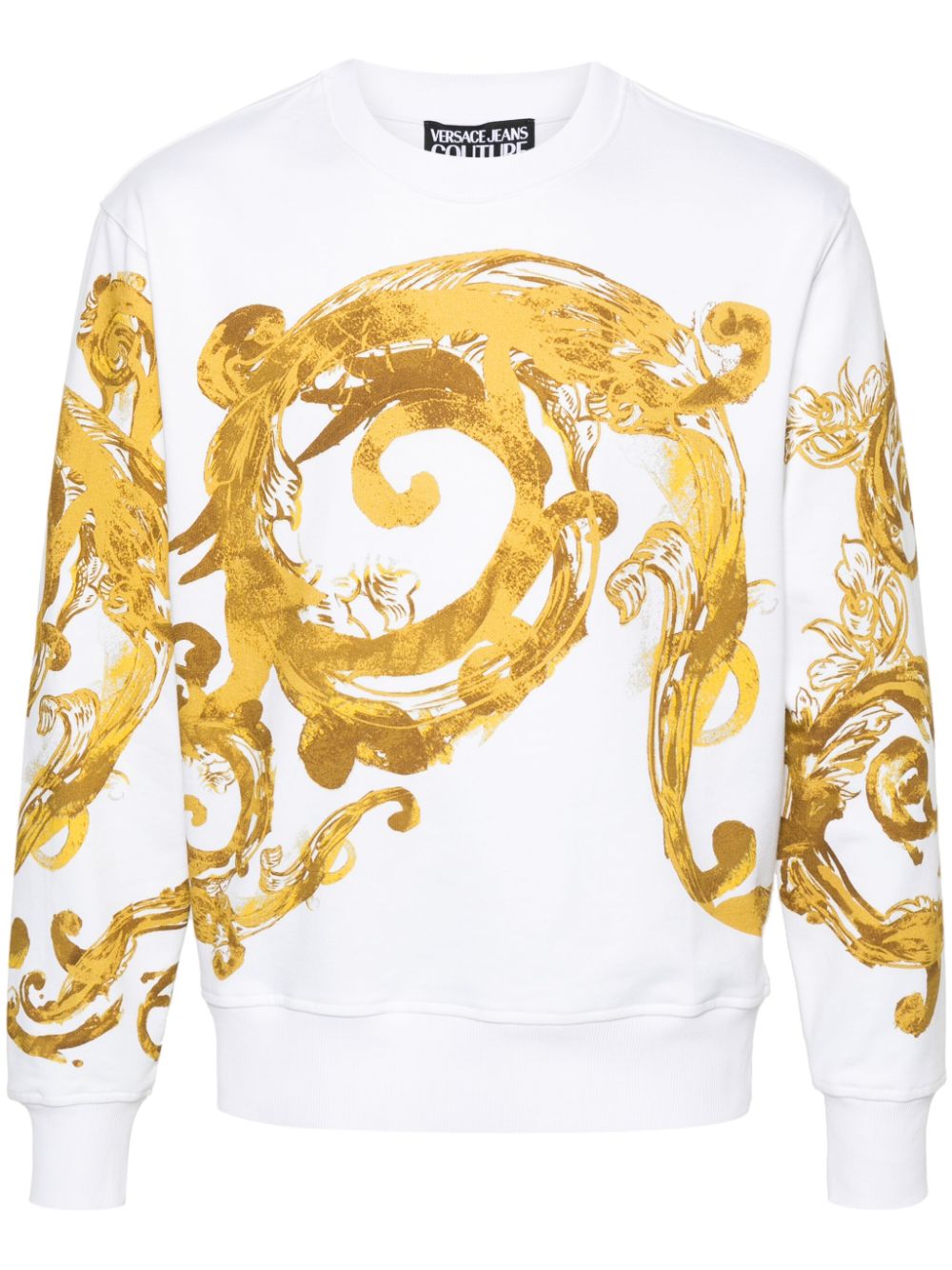 Versace Jeans Couture baroque-print sweatshirt - White von Versace Jeans Couture