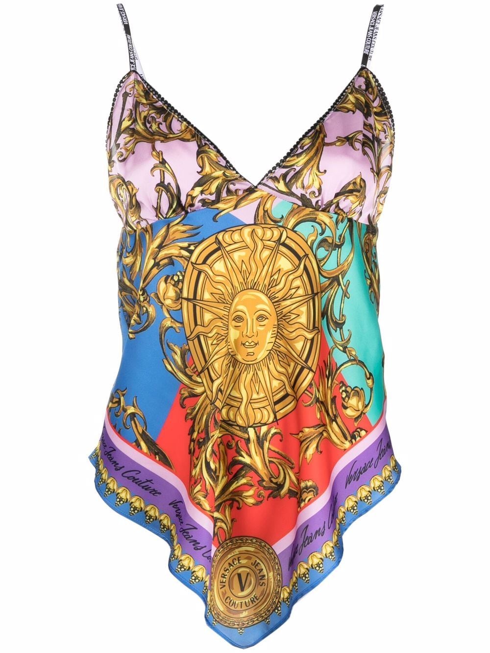 Versace Jeans Couture baroque-print tank top - Blue von Versace Jeans Couture