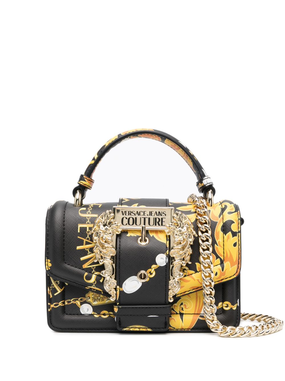 Versace Jeans Couture Barocco-print faux-leather tote bag - Black von Versace Jeans Couture