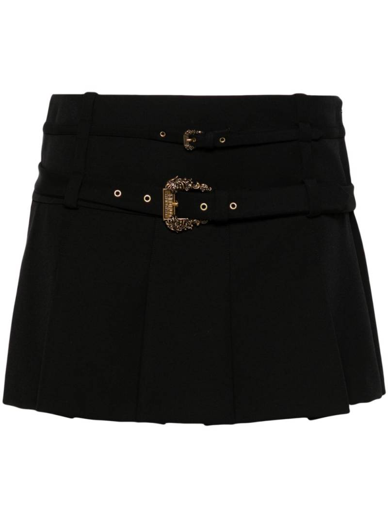 Versace Jeans Couture belted pleated skirt - Black von Versace Jeans Couture