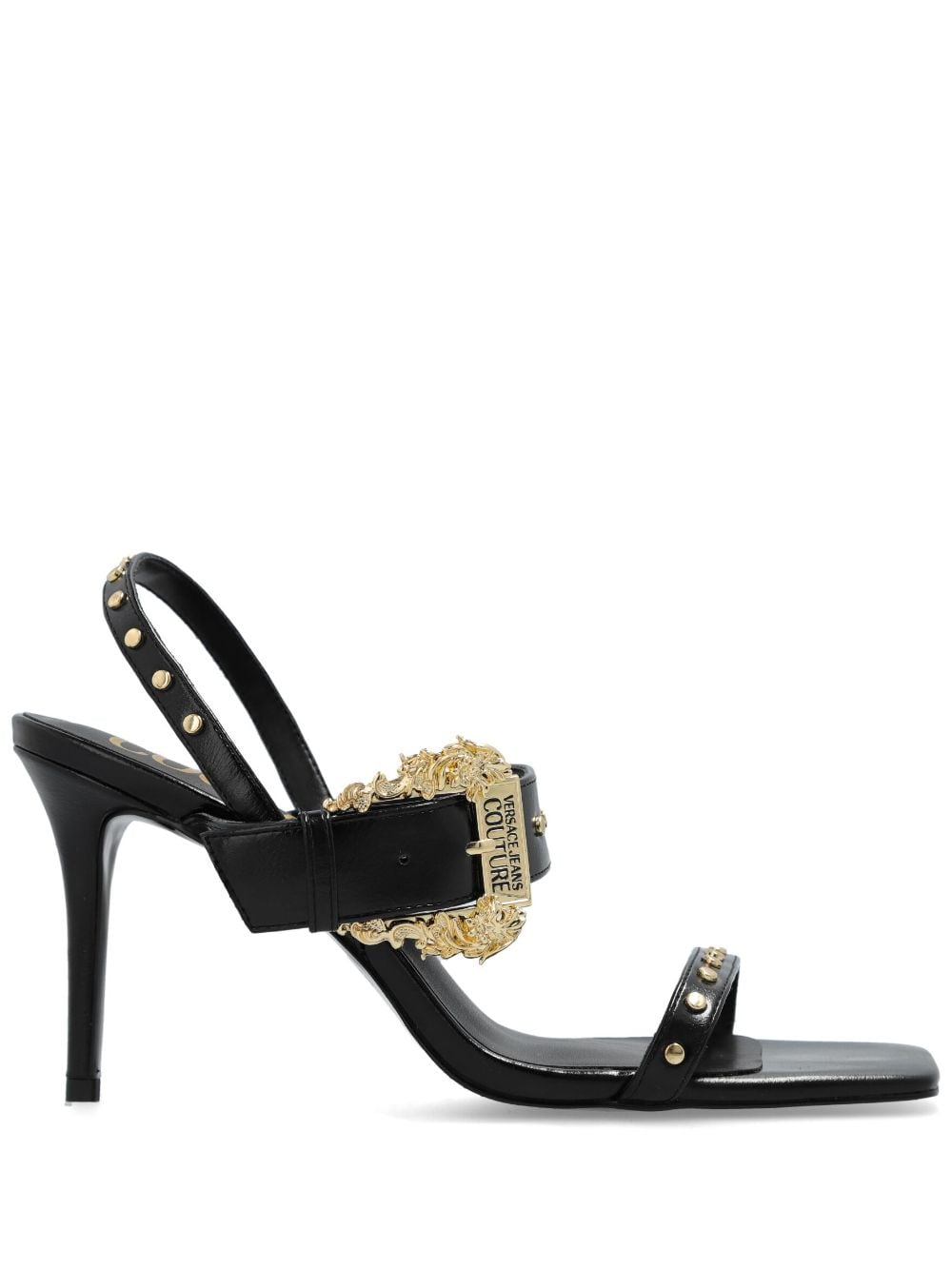 Versace Jeans Couture buckle-detail 85mm sandals - Black von Versace Jeans Couture