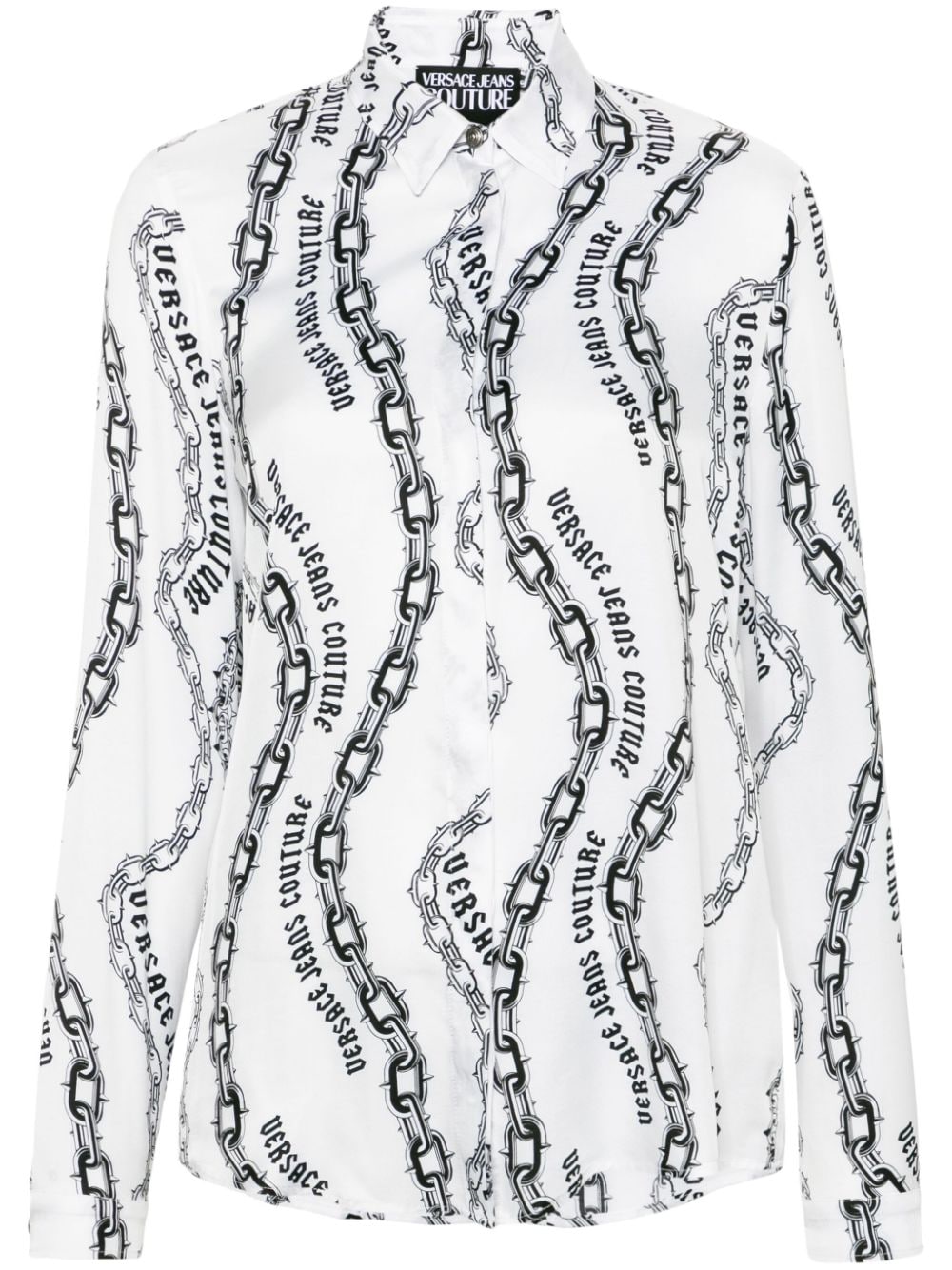 Versace Jeans Couture chain-link print shirt - White von Versace Jeans Couture