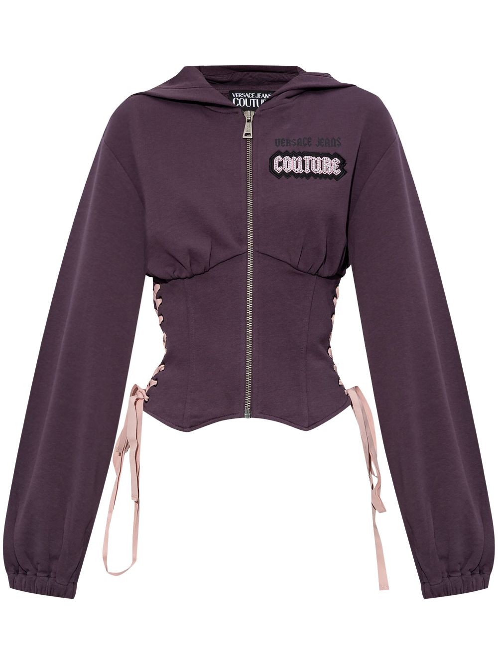 Versace Jeans Couture corset-style hoodie - Purple von Versace Jeans Couture