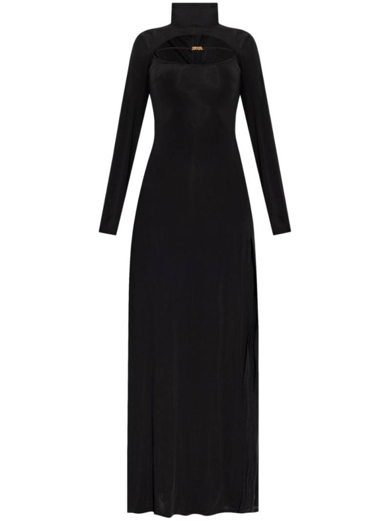 Versace Jeans Couture cut-out detailed midi dress - Black von Versace Jeans Couture