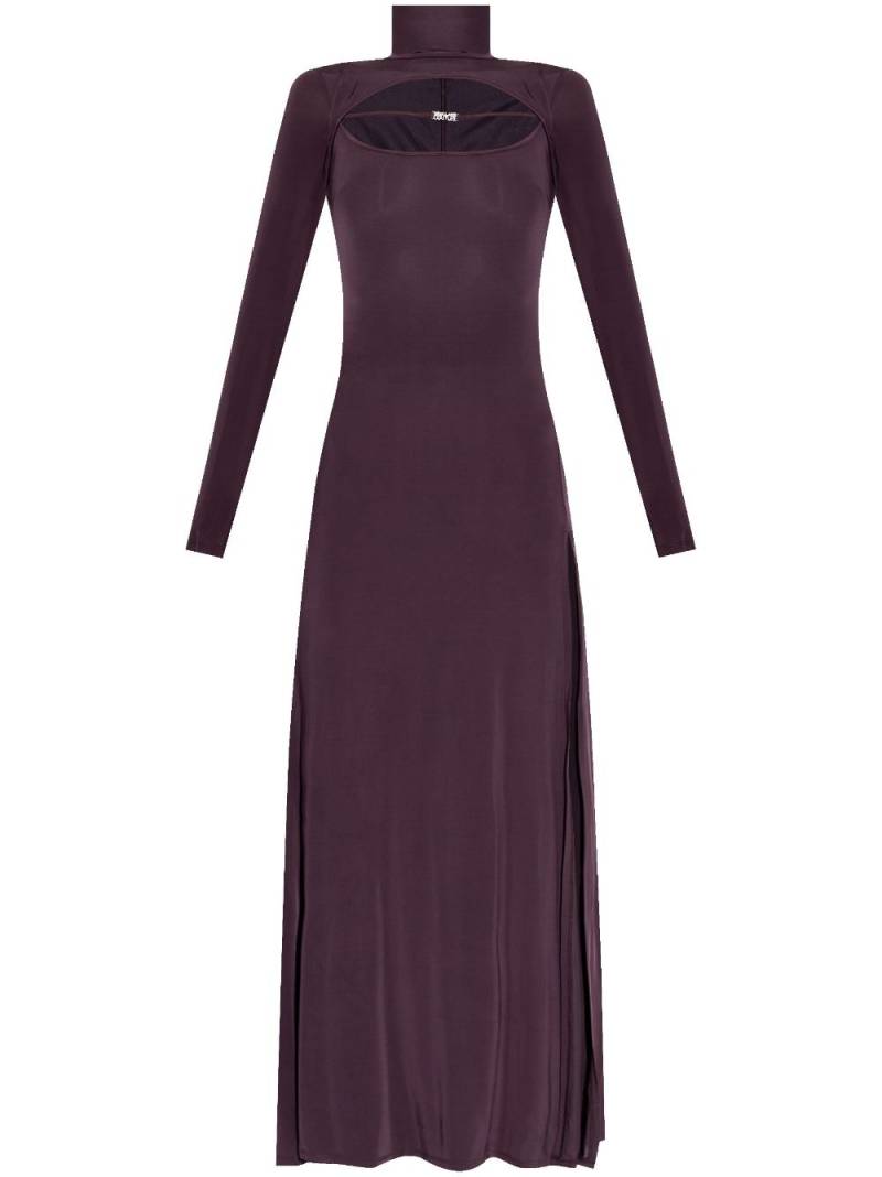 Versace Jeans Couture cut-out detailed midi dress - Purple von Versace Jeans Couture